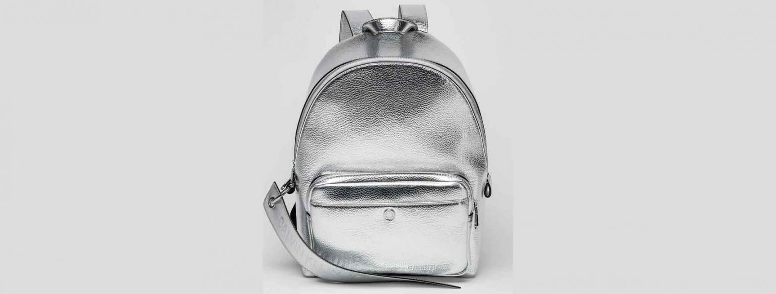 Женский серебряный рюкзак Calvin Klein