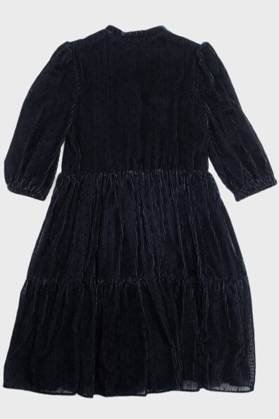 Платье женское велюровое в черном цвете