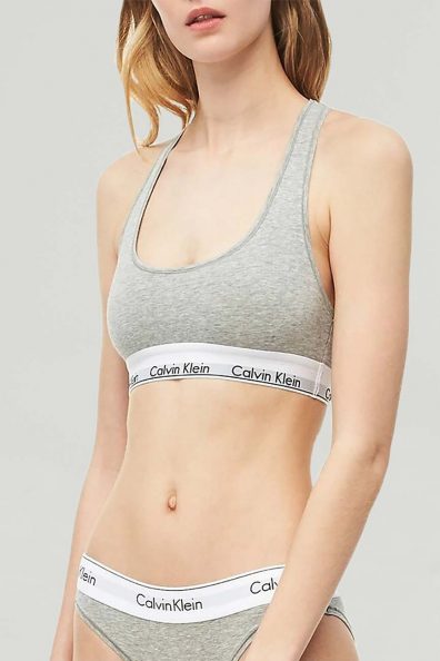 Женский комплект: топ+стринги серый Calvin Klein Women - купить по выгодной  цене