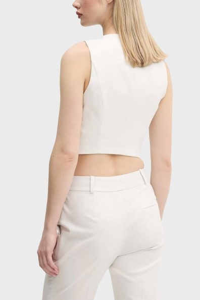 Женский белый костюм с желеткой фото 1 Женский белый костюм с желеткой