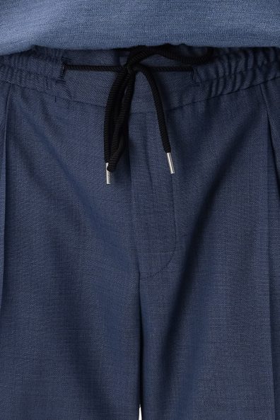 Мужские синие зауженные брюки