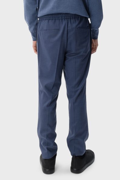 Мужские синие зауженные брюки