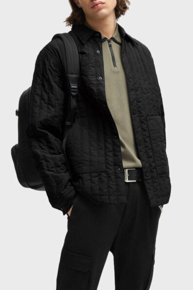 Мужская черная куртка-рубашка