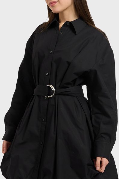 Жіноча сукня-сорочка з поясом на талії фото 2 Жіноча сукня-сорочка з поясом на талії