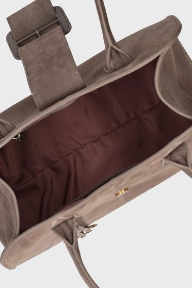 Большая серая замшевая сумка фото 1 Большая серая замшевая сумка