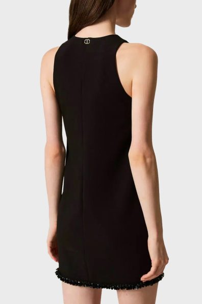 Короткое черное платье с пайетками фото 1 Короткое черное платье с пайетками