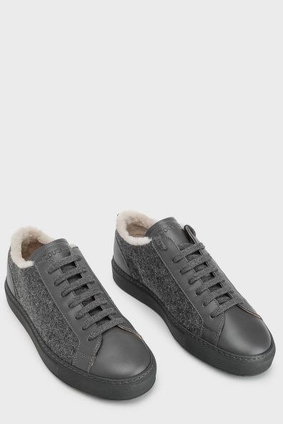 Женские серые кеды с утеплением фото 1 Женские серые кеды с утеплением