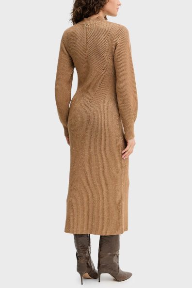 Коричневое платье с люрексом фото 1 Коричневое платье с люрексом