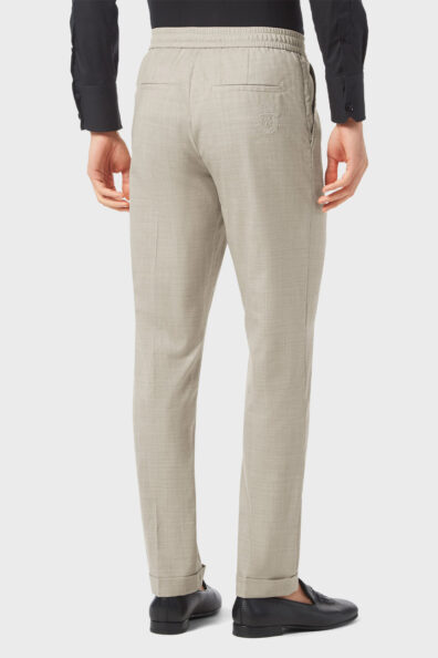 Мужские светлые зауженные брюки фото 1 Мужские светлые зауженные брюки