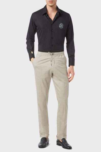 Мужские светлые зауженные брюки фото 3 Мужские светлые зауженные брюки