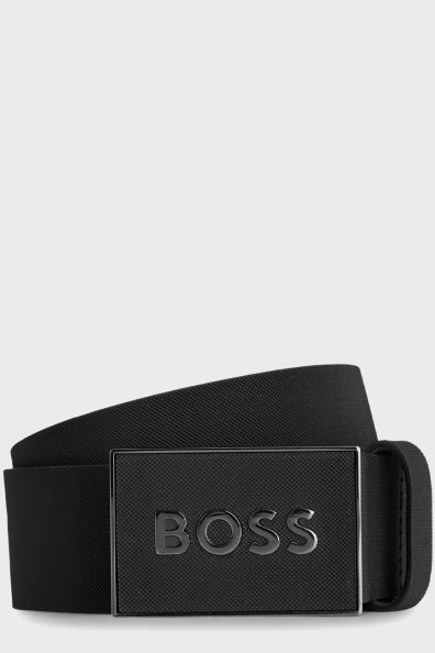 Чоловічий шкіряний ремінь з лого бренду фото 0 Чоловічий шкіряний ремінь з лого бренду