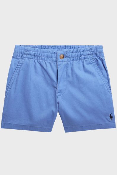 Детские синие шорты с вышитым логотипом фото 0 Детские синие шорты с вышитым логотипом