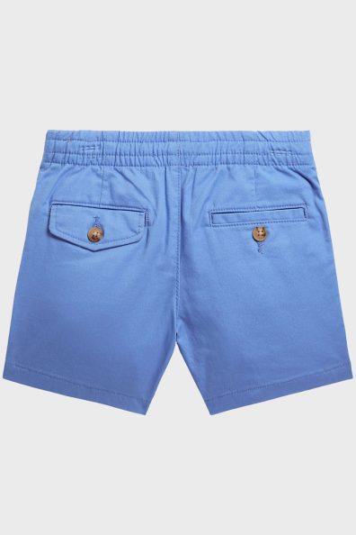 Детские синие шорты с вышитым логотипом фото 1 Детские синие шорты с вышитым логотипом