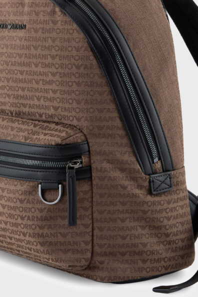 Рюкзак с фирменным принтом из жаккарда фото 3 Рюкзак с фирменным принтом из жаккарда