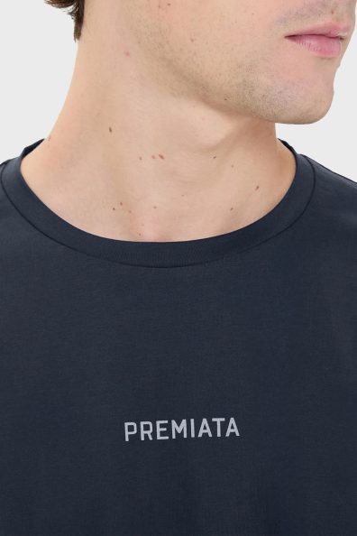 Мужская синяя футболка с логотипом