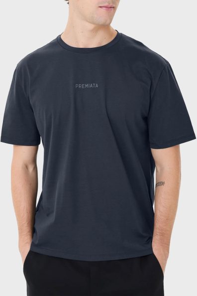 Мужская синяя футболка с логотипом