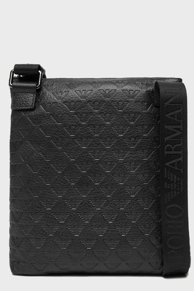 Чоловіча чорна шкіряна сумка фото 1 Чоловіча чорна шкіряна сумка