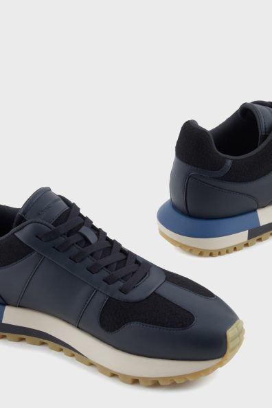 Чоловічі сині кросівки з логотипом фото 4 Чоловічі сині кросівки з логотипом