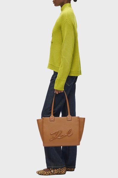 Коричневая сумка с лого фото 1 Коричневая сумка с лого