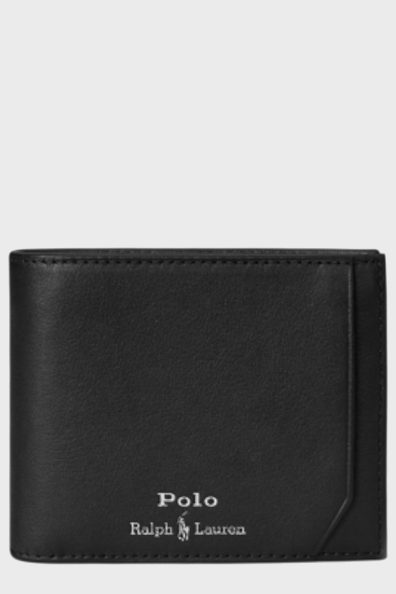 Черный кожаный кошелек фото 0 Черный кожаный кошелек