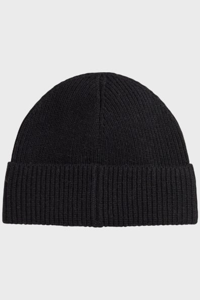 Шерстяная черная шапка из лого фото 1 Шерстяная черная шапка из лого