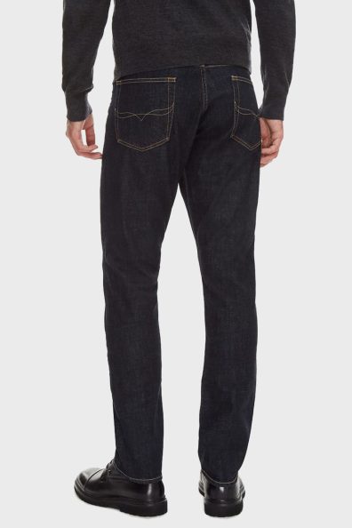 Чоловічі темно-сині джинси фото 1 Чоловічі темно-сині джинси