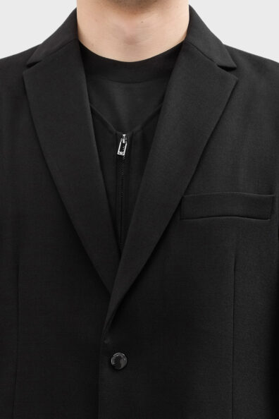 Чоловічий чорний блейзер фото 4 Чоловічий чорний блейзер