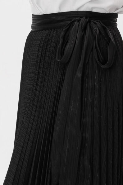 Довга плісована чорна спідниця фото 3 Довга плісована чорна спідниця
