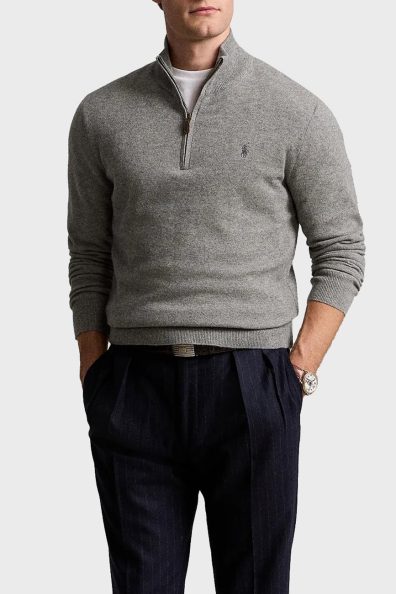 Сірий светр на блискавці фото 3 Сірий светр на блискавці