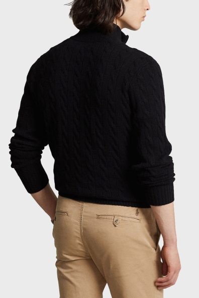 Чорний светр з вовни фото 1 Чорний светр з вовни
