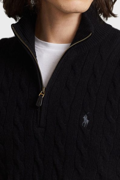 Чорний светр з вовни фото 2 Чорний светр з вовни