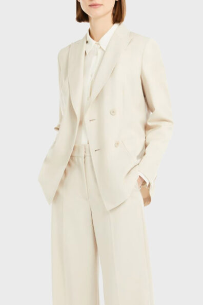 Вовняний двобортний жіночий піджак