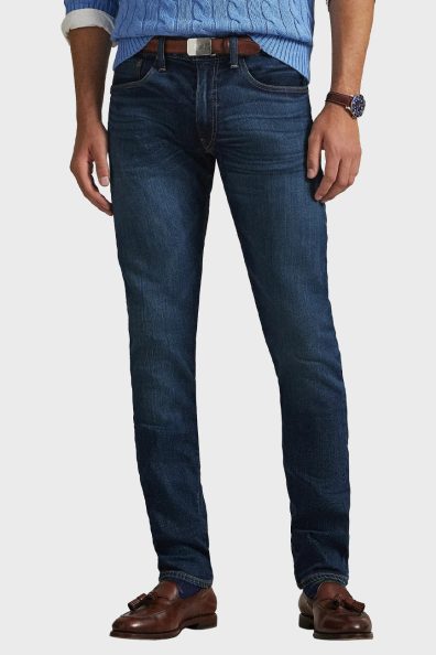 Мужские джинсы темно-синего цвета