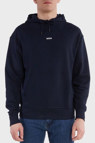 Чоловіче синє худі з капюшоном фото 0 Чоловіче синє худі з капюшоном