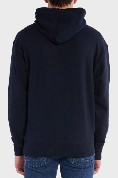 Чоловіче синє худі з капюшоном фото 1 Чоловіче синє худі з капюшоном