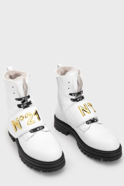 Жіночі зимові черевики білого кольору фото 1 Жіночі зимові черевики білого кольору