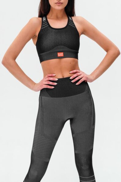 Женский серый спортивный топ