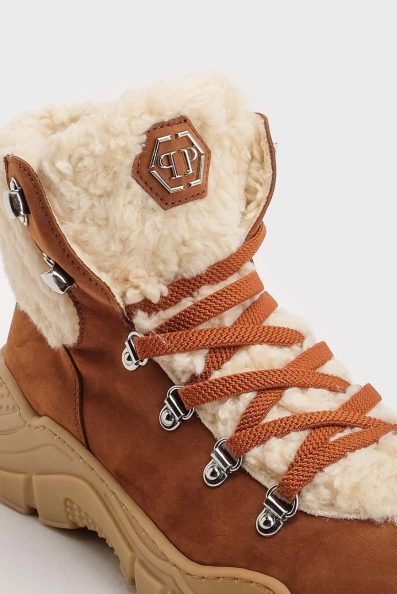 Ботинки с меховыми вставками фото 2 Ботинки с меховыми вставками