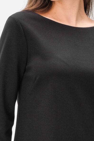 Черное платье с кружевной вставкой на спине фото 4 Черное платье с кружевной вставкой на спине