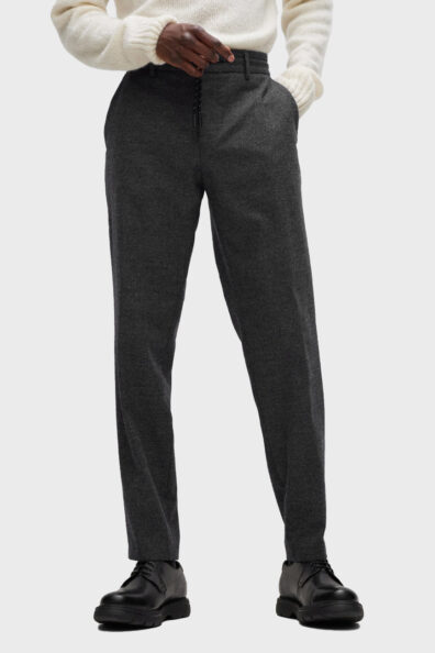 Мужские черные брюки с кулиской на поясе