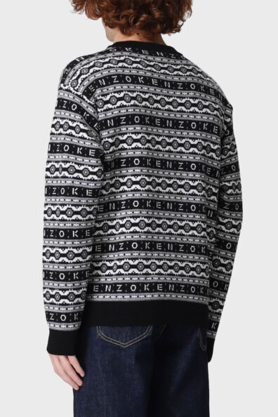 Вовняний светр із принтом фото 1 Вовняний светр із принтом