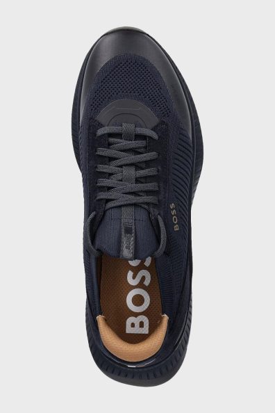 Чоловічі кросівки в сітку синього кольору фото 3 Чоловічі кросівки в сітку синього кольору