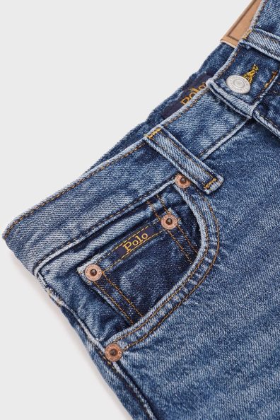 Детские синие прямые джинсы