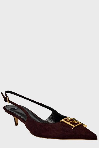 Жіночі слінгбеки з какао-замші фото 0 Жіночі слінгбеки з какао-замші