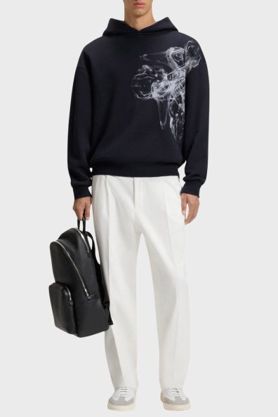 Чоловічий синій світшот з малюнком фото 3 Чоловічий синій світшот з малюнком