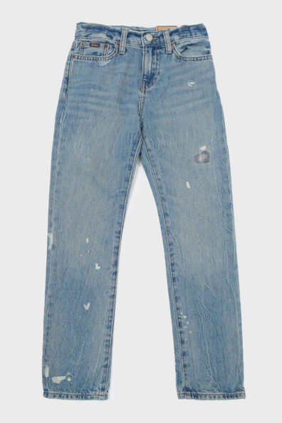 Детские джинсы с декоративными пятнами фото 0 Детские джинсы с декоративными пятнами