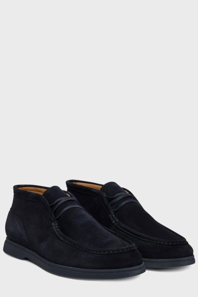 Чоловічі сині замшеві дезерти фото 1 Чоловічі сині замшеві дезерти