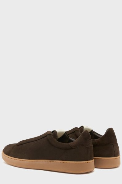 Чоловічі замшеві кеди без шнурівки фото 1 Чоловічі замшеві кеди без шнурівки