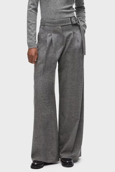 Прямые шерстяные брюки с поясом фото 0 Прямые шерстяные брюки с поясом