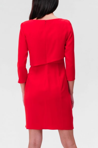 Женское красное платье с сборками фото 2 Женское красное платье с сборками